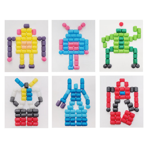 플레이콘 로봇 만들기 DIY/KIT 어린이교구 교육 노인미술 입체그림 붙이기놀이