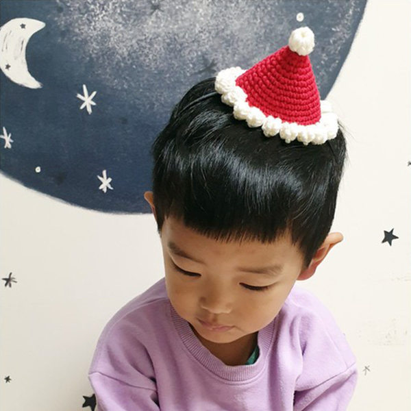 산타모자 머리띠 코바늘 DIY 패키지(전과정 제작영상 포함)