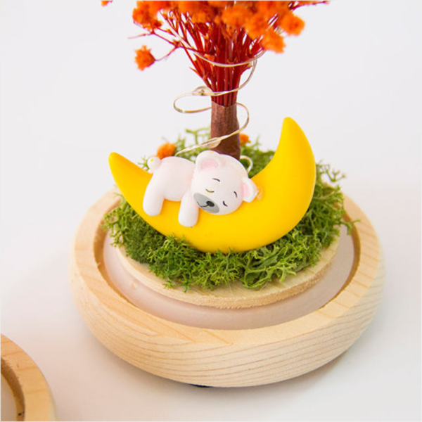 DIY 플라워 박스 - 11월 프리저브드 안개꽃 유리돔 무드등 만들기