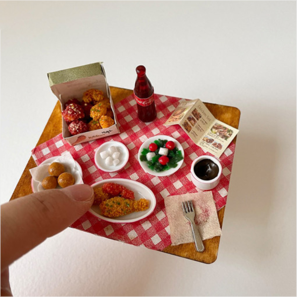 미니어처 음식 치킨 세트 만들기 DIY 키트 미니셰프 컬렉션