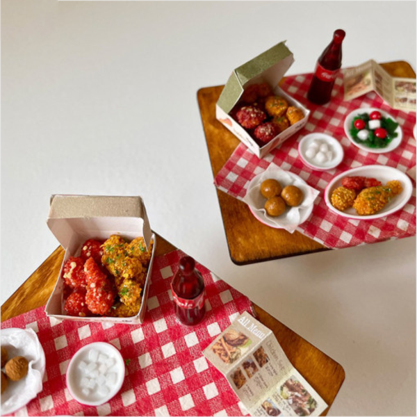 미니어처 음식 치킨 세트 만들기 DIY 키트 미니셰프 컬렉션