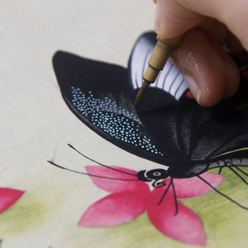 행운을 상징하는 꽃과 나비 민화 그리기 DIY 키트