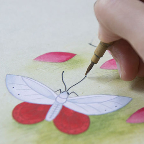 행운을 상징하는 꽃과 나비 민화 그리기 DIY 키트