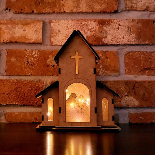 교회 무드등 만들기 DIY KIT (설명서,건전지형실전구 포함)