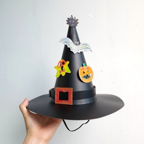 할로윈 마녀 모자 만들기 DIY 키트 박쥐 호박 거미 유령