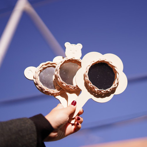 라탄공예 손거울 만들기 DIY KIT - 꽃 곰 다람쥐 거울