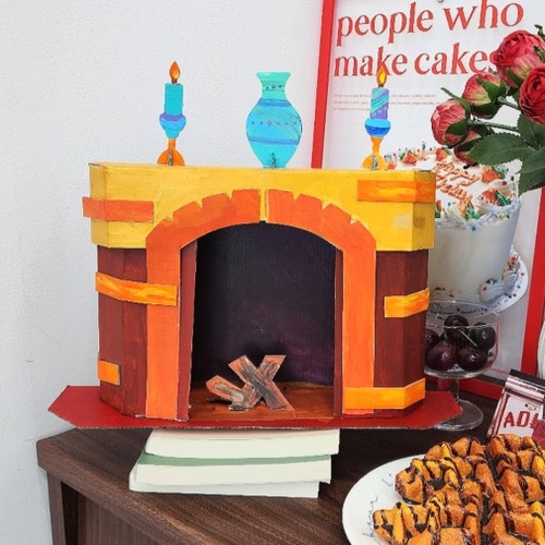 크리스마스 꾸미기 미니어처 벽난로 만들기 DIY KIT (미니촛불 포함)