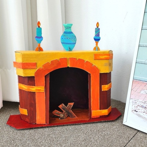 크리스마스 꾸미기 미니어처 벽난로 만들기 DIY KIT (미니촛불 포함)