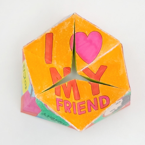 친구사랑 폭력 3D 입체 종이접기 만들기 패키지 DIY/KIT 교육 교구 종이수업 (5인)