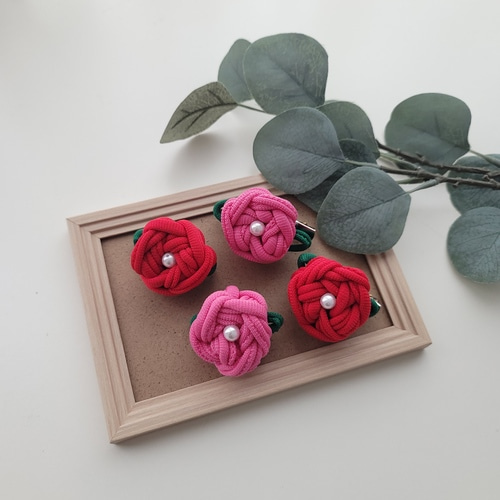 카네이션 브로치 감사의 달 꽃 브로치 2개 만들기 DIY KIT 양말목 리사이클링