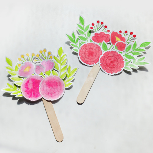 카네이션 꽃다발 만들기 패키지 DIY/KIT(5인용) 종이꽃 어버이날 스승의날 선물