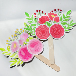 카네이션 꽃다발 만들기 패키지 DIY/KIT(5인용) 종이꽃 어버이날 스승의날 선물